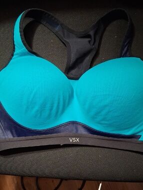 VSX Teal & Navy Racerback Sports Bra